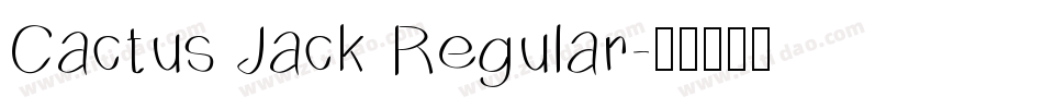 Cactus Jack Regular字体转换
